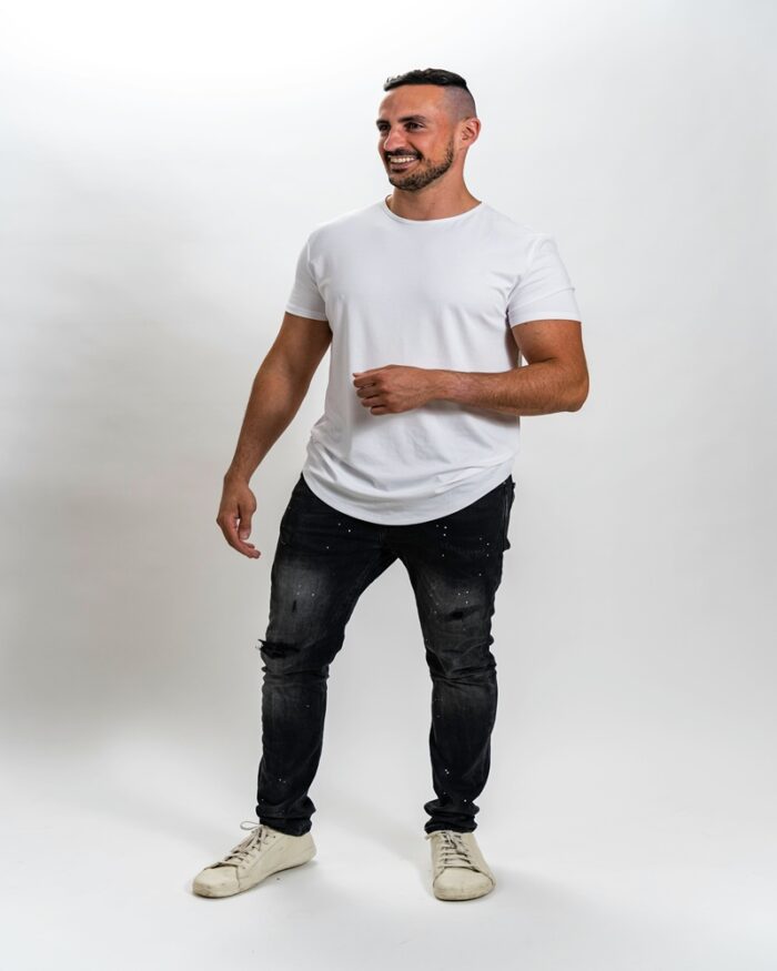 Beyaz Oversize Erkek Tişört